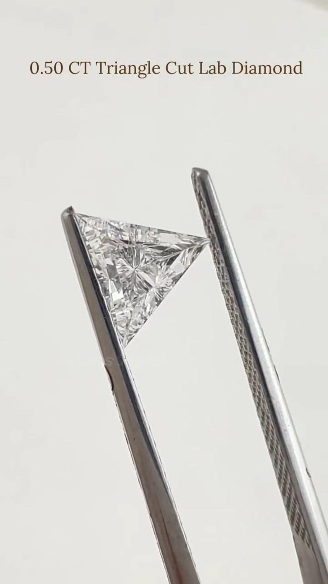 Triangle Lab Diamond Triangle Cut Lab Grown Pair Diamond for Studs, 0.50 TCW Loose Diamond ...