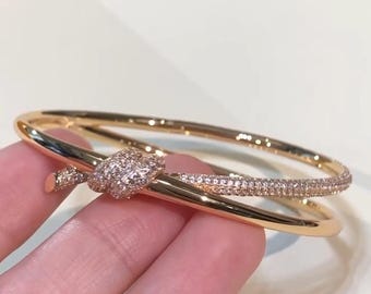Bracciale con diamanti rotondi coltivati in laboratorio da 1,50 ct / Oro giallo 14 carati