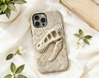 Funda para teléfono Fossil Bone, elegante y protectora, para iPhone 16, 15, 14, 13, 12, 11 Pro Max y Samsung Galaxy S21 Plus Ultra.