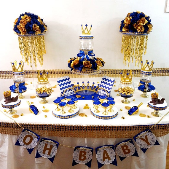 Royal Prince Baby Shower Candy Buffet Centerpiece / ROYAL BLUE - Etsy