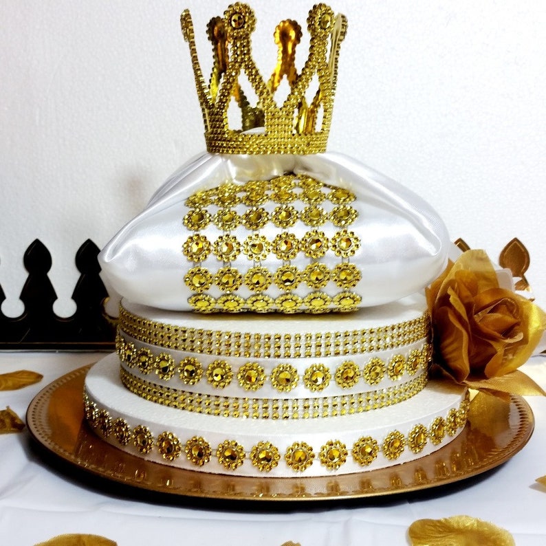 New Royal Baby Shower Pillow Centerpiece White Gold Theme And Decorations