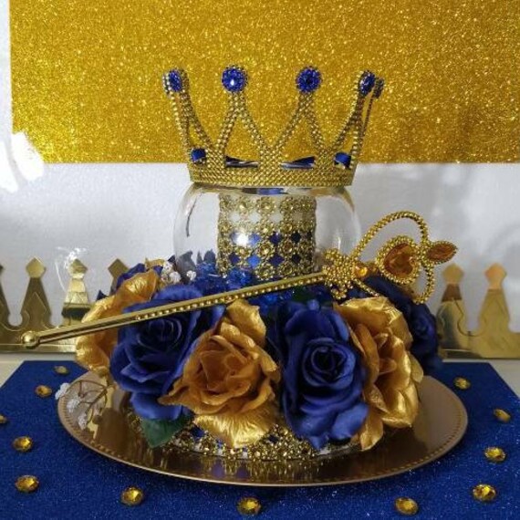 Crown Candle Light Royal Prince Baby Shower Centerpiece Boys Etsy