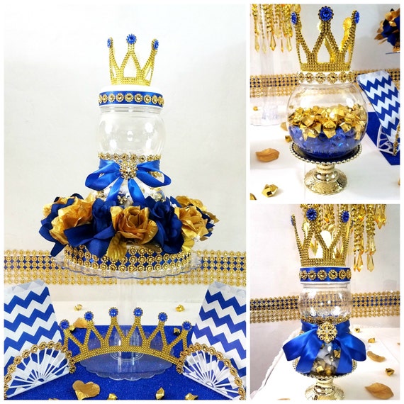 Royal blue and gold baby shower sales