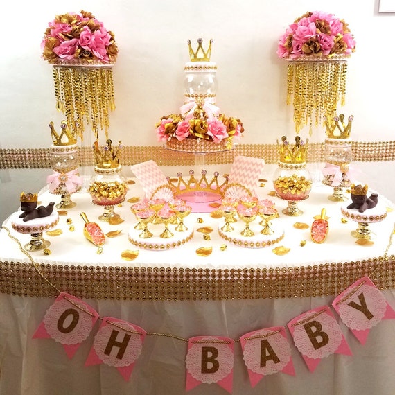 Pink Baby Shower Candy Buffet