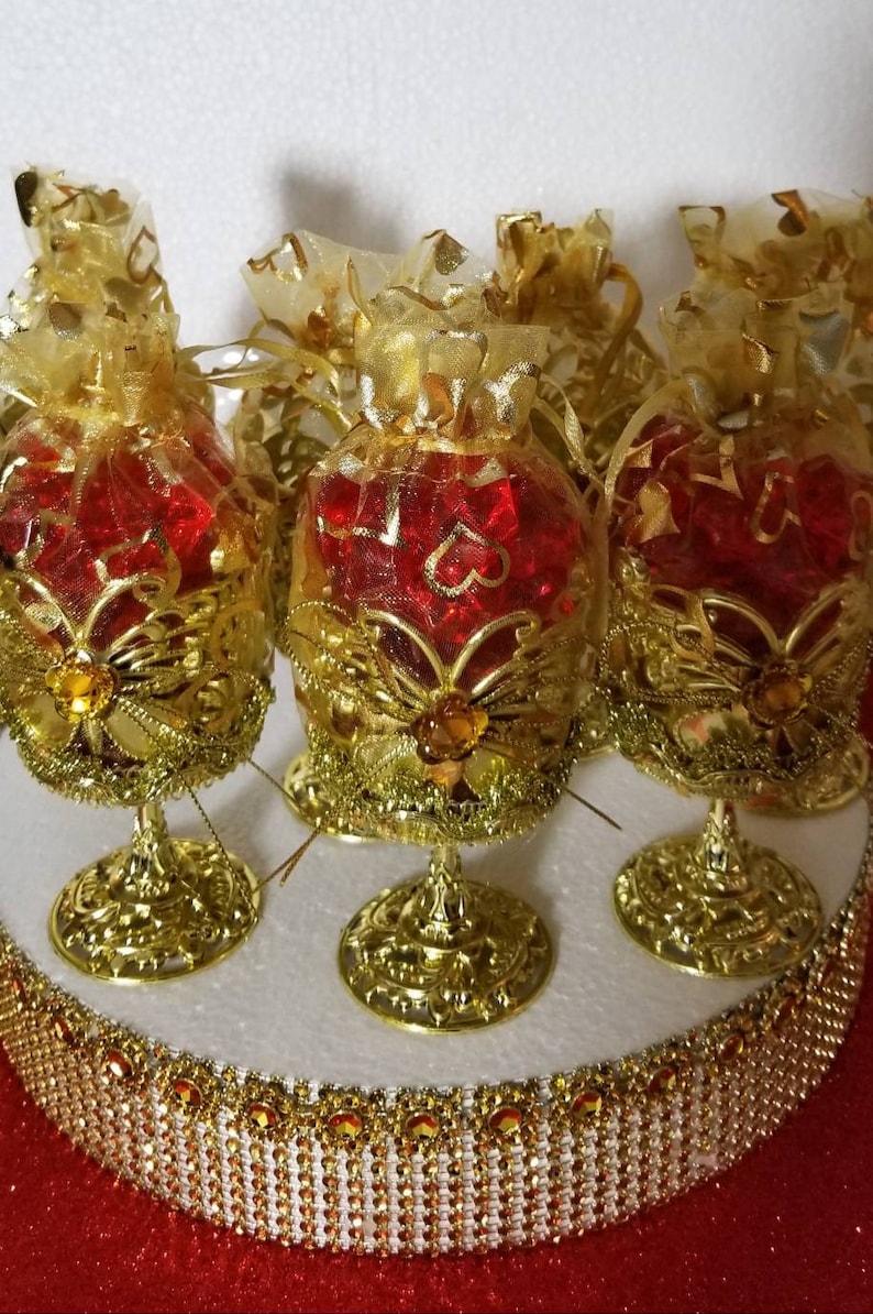 12 NEW Gold Cup Favors For Prince Baby Shower Perfect for a Boys RED and GOLD Baby Shower Theme and Prince Party Decorations