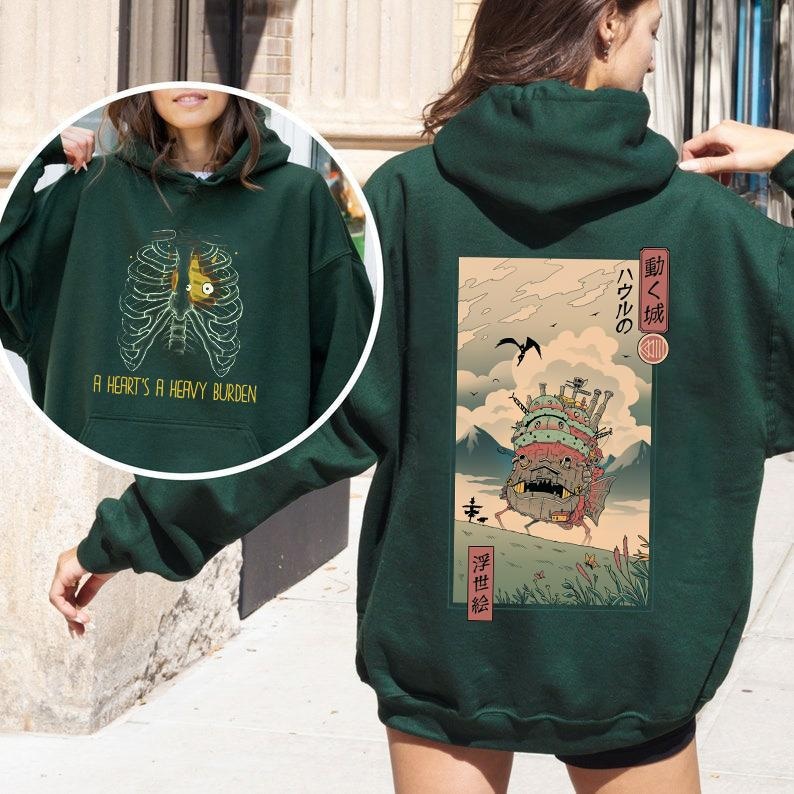 Vintage Howl's Moving Castle Shirt, Studio Ghibli Gift Tee, Y2K Shirt, Classic Hoodie image 2