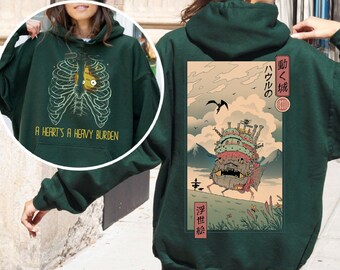 Vintage Howl's Moving Castle Sweatshirt, Studio Ghibli Gift Tee, Y2K Shirt, Hoodie