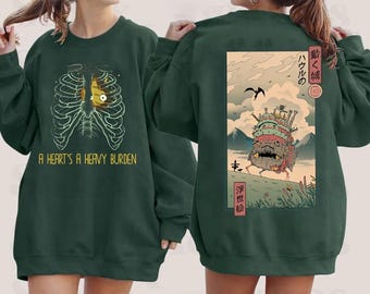 Vintage Howl's Moving Castle Sweatshirt, Studio Ghibli Gift Tee, Y2K Shirt, Hoodie