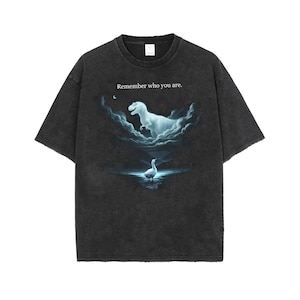 Kom ihåg vem du är vintage-tröja – rolig gås- och dinosaurieevolution-meme-tröja, rolig present.
