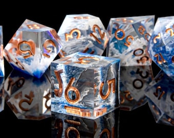 Ocean Wave Resin Würfelset: Sharp Edge Polyedrischen RPG Gaming