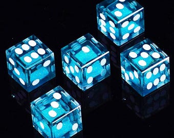 Juego de dados D6 con núcleo líquido brillante: Sharp Edge, D&D, hechos a mano