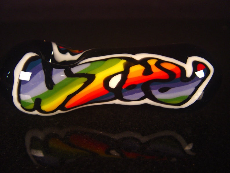 Spoon by Firebrand Veblen Good Line Literally Rainbow Ready to Ship Inside Out Glass Pipe VG10081801