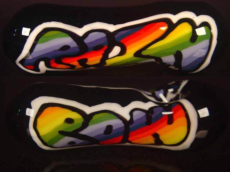 Spoon by Firebrand Veblen Good Line Literally Rainbow Ready to Ship Inside Out Glass Pipe VG10081801
