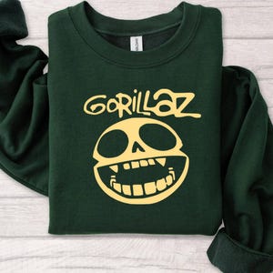 Gorillaz Sweatshirt and Hoodie, English Band, Gorillaz Shirt Daily Apparel, Music Lover Gift, British Music
