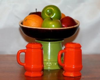 Vintage Japanese Orange Salt and Pepper Shakers