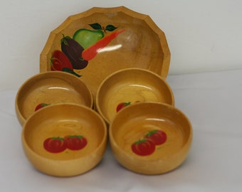 Vintage Rio Grande Salad and Individual Serving Bowls by White Studios