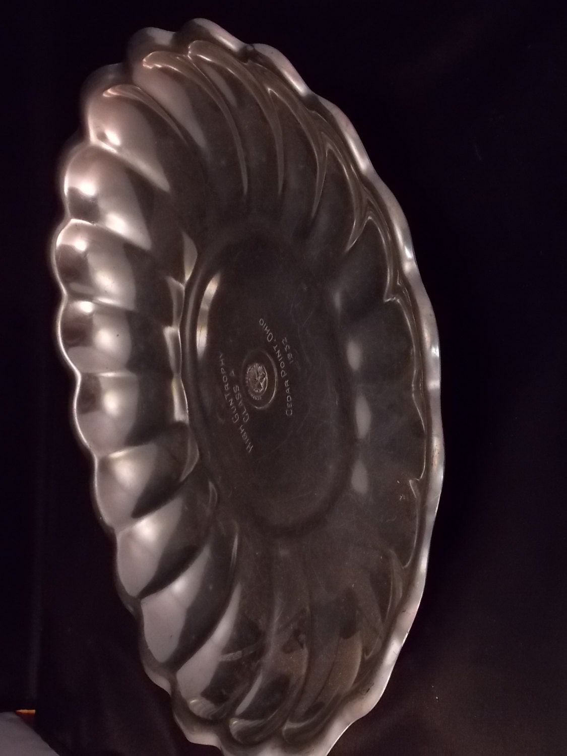 Vintage Scalloped Edge Pewter Reed and Barton L10 Trophy Tray Etsy