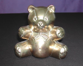 Brass Teddy Bear Figurine