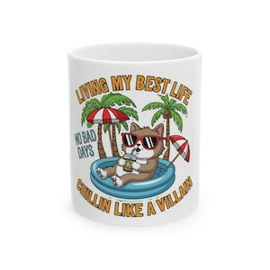 Meme Cat Coffee Mug, Funny Meme Drinkware, Gift for Meme Lovers and Cat Enthusiasts Mug, Humorous Office Desk Mug