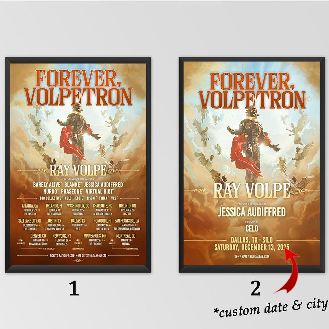 Volpetron Vector Custom Poster - Ray Volpe 2025 – Forever, Volpetron Tour Poster - Etsy