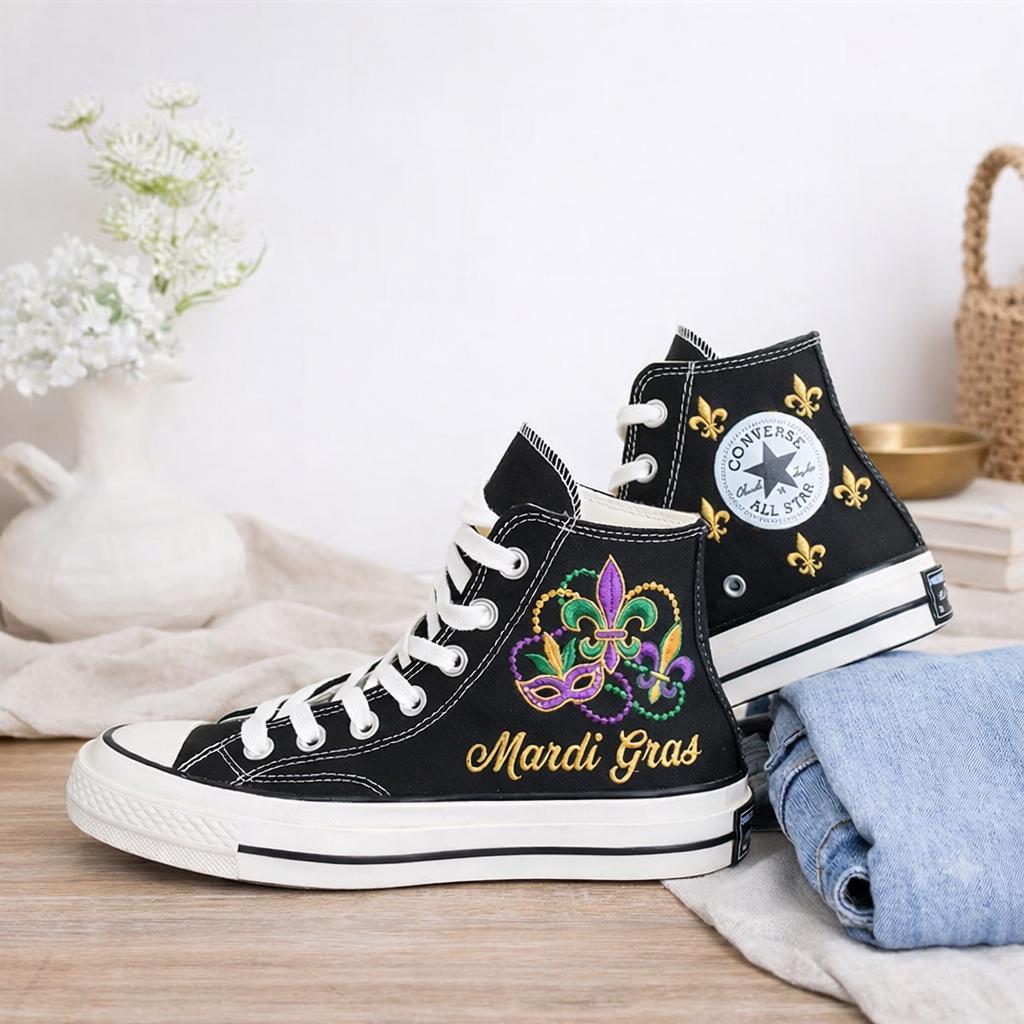 Mardi Gras Sneakers Men - Etsy display picture 3