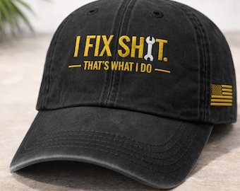 I Fix Shit Hat, Lustige Mechaniker Dad Mütze, Bestickte Handwerker Mütze, Vatertagsgeschenk für Ihn