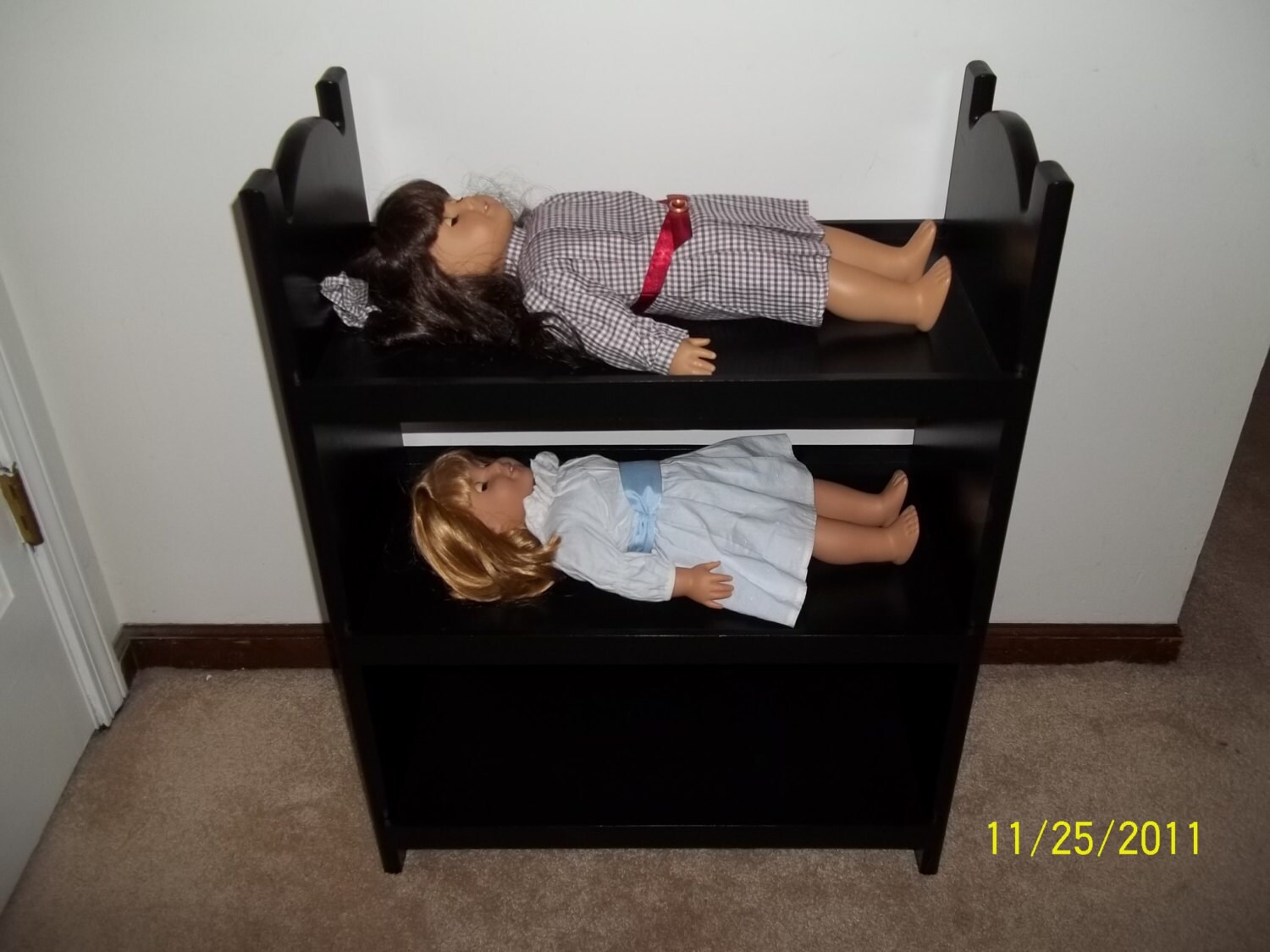 Triple Doll bunk bed for american girl 18 inch dolls. Black Etsy