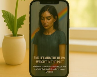 Feminine Healing Wallpaper Bundle | Motivational Phone & Desktop Backgrounds | Young Digital Artist under Curvico Creatives