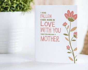 New Mum Card from Husband / To My Wife on First Mother's Day / Print at Home Mother's Day Card / Wife Mother's Day Card / Printable Card