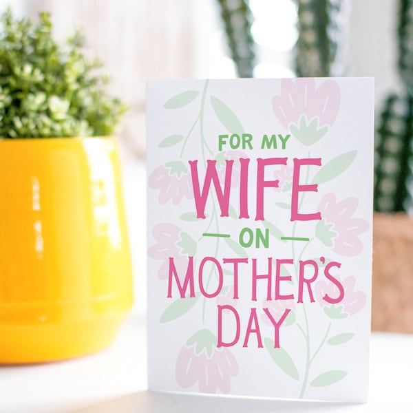 For My Wife on Mother's Day | Mothers Day Card from Husband | Mother's Day Gift from Husband | Printable Mothers Day Card | Card for Wife