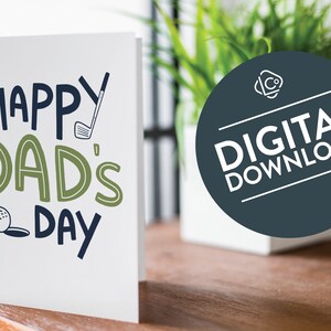 Regalos de golf del Día del Padre / Regalos del Día del Padre Tarjeta imprimible de golf / Tarjeta de golf del Día del Papá Feliz / Regalo del Día del Padre de Golf / Regalos de golf para padres