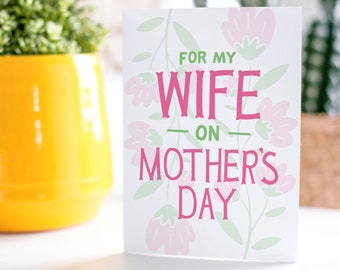 For My Wife on Mother's Day | Mothers Day Card from Husband | Mother's Day Gift from Husband | Printable Mothers Day Card | Card for Wife