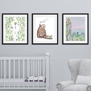 Chronicles of Narnia Illustration Print Set of 3, Narnia Artwork for Nursery, Aslan Art for Kids Room, Narnia Kids Room Decor, Narnia Lamp