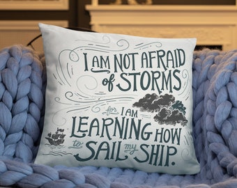 Little Women Literary Pillow, Book Quote Pillow, Louisa May Alcott Quote Decor, Book Lover Gifts, Little Women Gifts, Literary Gift