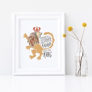 Chronicles of Narnia, Aslan, Narnia Quote, Narnia Art, Lion, He&#39;s the King, King Crown, Book Quotes, CS Lewis, Christian Art, Inspirational