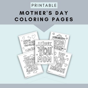 Mother&#39;s Day Coloring Activity Pages | Happy Mothers Day Printable Coloring Pages | Mothers Day Coloring | Mom Coloring Page