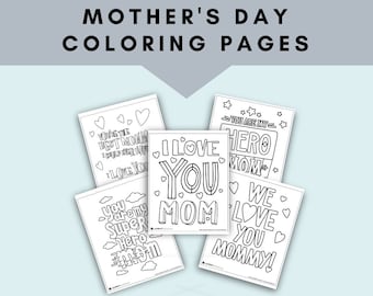 Mother's Day Coloring Activity Pages | Happy Mothers Day Printable Coloring Pages | Mothers Day Coloring | Mom Coloring Page