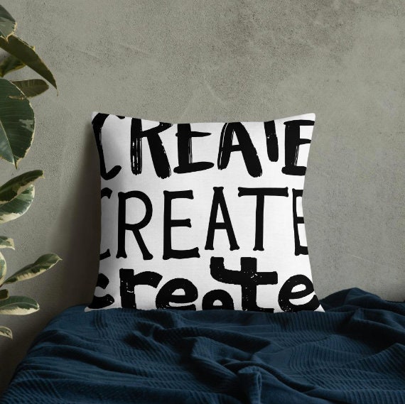 CREATE Artist Pillow, Artist Studio Decor, Gifts for Creatives, Gifts for  Artists, Women Artist Gift, Illustrator Gifts, Created to Create 