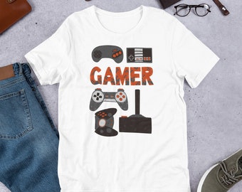 Gamer T-Shirt Gift for Gamers, Gaming T-Shirt, Gaming Gifts for Him, Video Game T-Shirt, Video Game Controller Tee, Teen Boy Gamer Tshirt