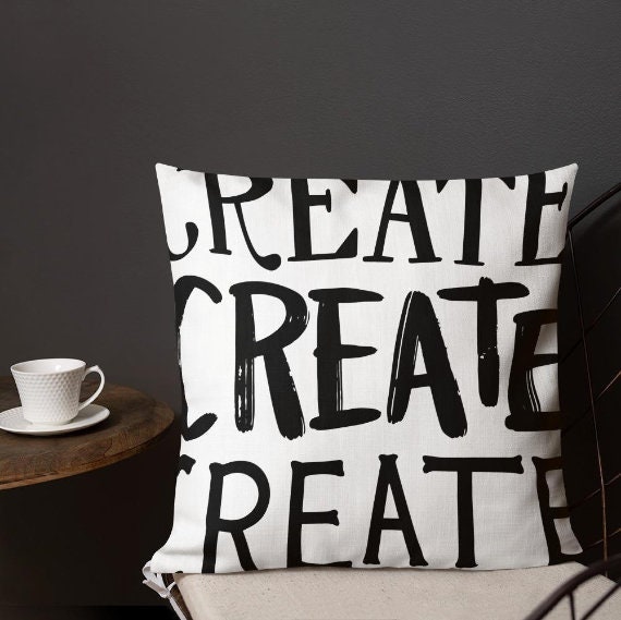 Buy CREATE Artist Pillow, Artist Studio Decor, Gifts for Creatives, Gifts  for Artists, Women Artist Gift, Illustrator Gifts, Created to Create Online  in India 