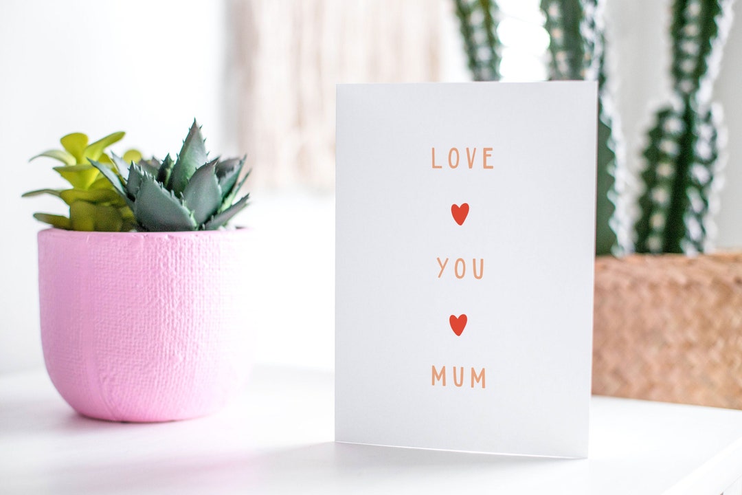 Love You Mum UK Mother's Day Card | Birthday Card for Mum | Printable ...