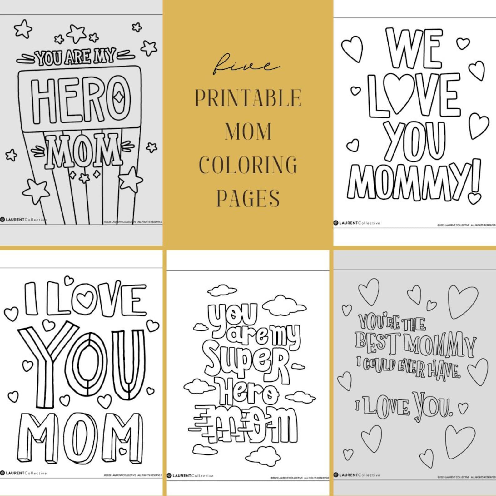Mother s Day Coloring Activity Pages Happy Mothers Day Etsy happy-mother-s-day-stencil-walmart-walmart