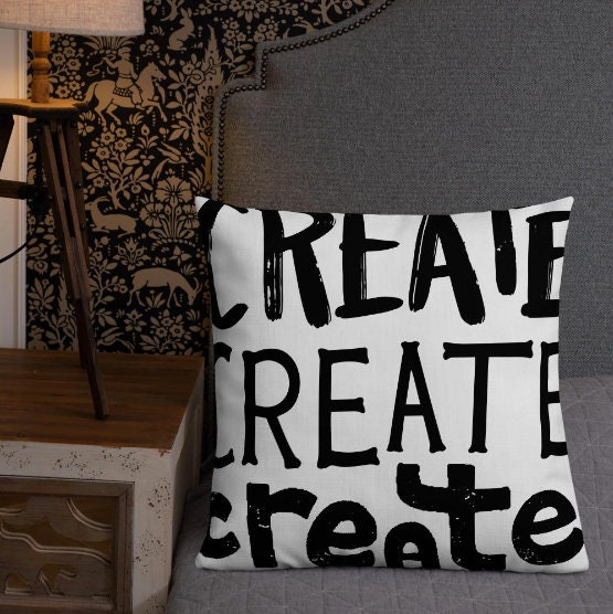 Buy CREATE Artist Pillow, Artist Studio Decor, Gifts for Creatives, Gifts  for Artists, Women Artist Gift, Illustrator Gifts, Created to Create Online  in India 