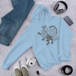 Narnia He&#39;s The King Unisex Hoodie, C.S. Lewis Quote Literary Hoodie, Aslan Lion Hoodie, Book Quote Hoodie, Christian Hoodies