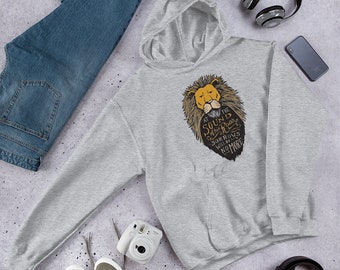 Narnia Aslan Sound of His Roar Unisex Hoodie, Chronicles of Narnia Gifts, Christian Hoodies, Literary Hoodies, Faith Based Apparel