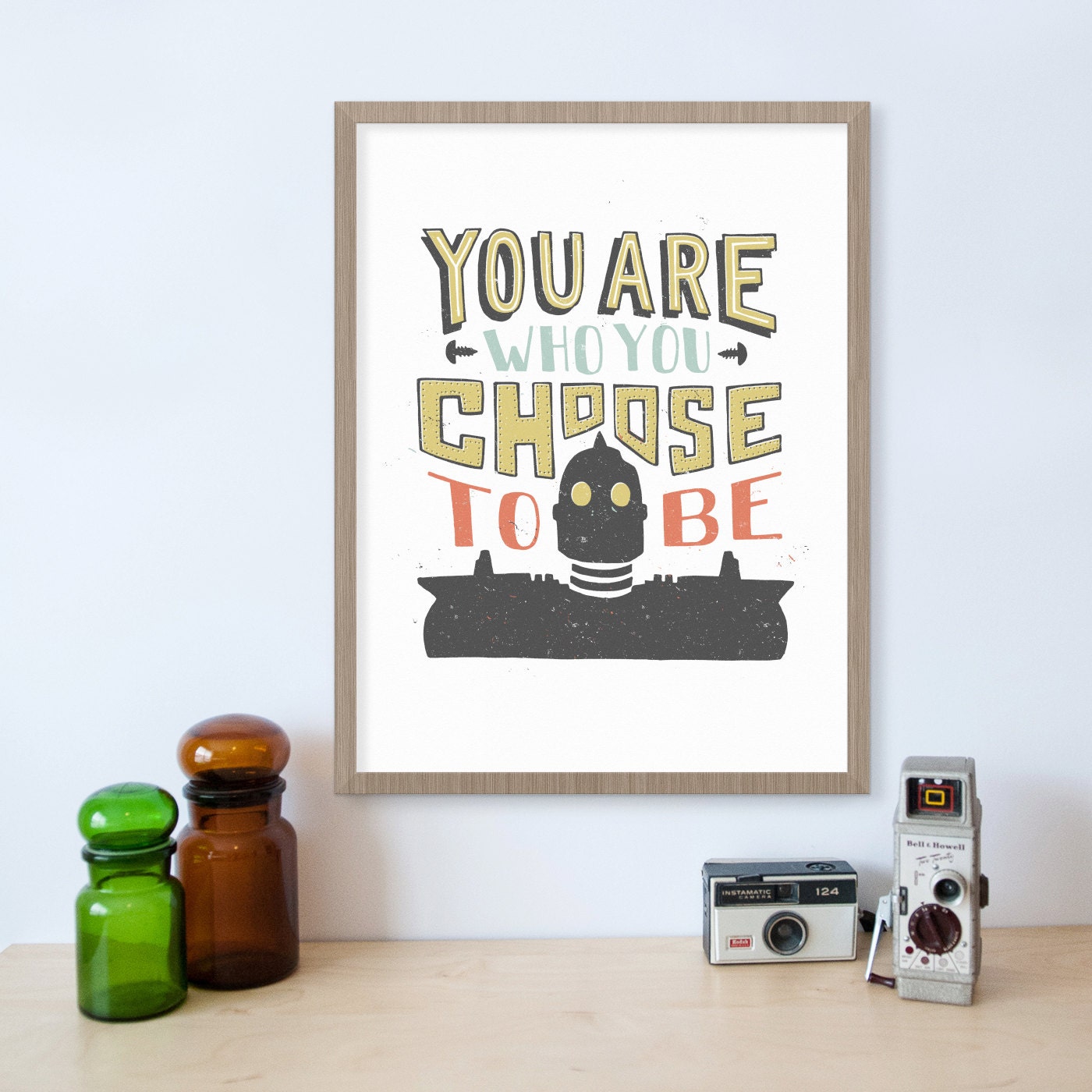 Iron Giant You Are Who You Choose To Be Hogarth Movie Quote Etsy