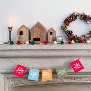 Printable Bible Verse Advent Calendar | Family Advent Calendar Download | Advent Activity Cards | Print and Make PDF Digital Christmas