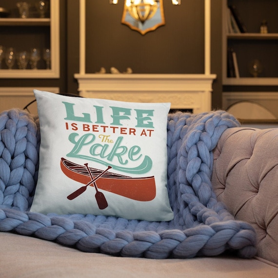 Lake themed pillows hotsell