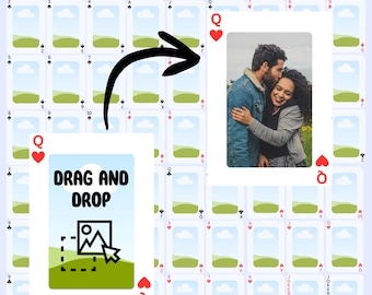 Spielkarten Canva-Vorlage, Canva Bearbeitbare Rahmen für druckbare Pokerkarten, leere Karten für benutzerdefiniertes Partyspiel, Ziehen und Ablegen-Vorlage