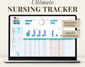 Nursing Shift Tracker Nurse Brain Clinical Multi-Patient Note Report Shift Planner Medication Log Student School handoff Google Sheets Excel